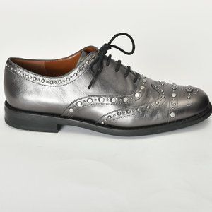 Coach Tegan Gunmetal Oxford Lace-up Shoe Size 8